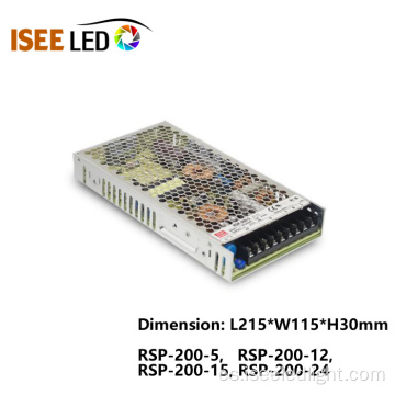 Fuente de alimentación conmutada Meanwell RSP-200 con PFC